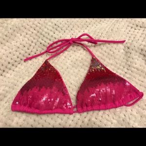 Sequin bikini top